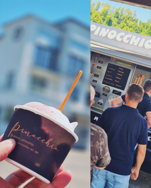 Eiscafé Pinocchio sorgt für Erfrischung! Piero Kohlmann vom Eiscafé Pinocchio aus Lauchringen hielt am 2. Juli mit seinem Eismobil vor der Werkskantine und versüßte uns mit seinem frisch zubereiteten Eis den heißen Sommertag. Mit dieser kleinen Aufmerksamkeit möchten wir uns für Ihre Mitarbeit und Ihren Einsatz bedanken.